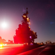 Illustration for article titled Frances Nuclear Aircraft Carrier, Aglow in the Dark